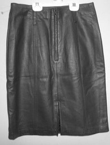100% Leather Plum Colored Skirt / Together